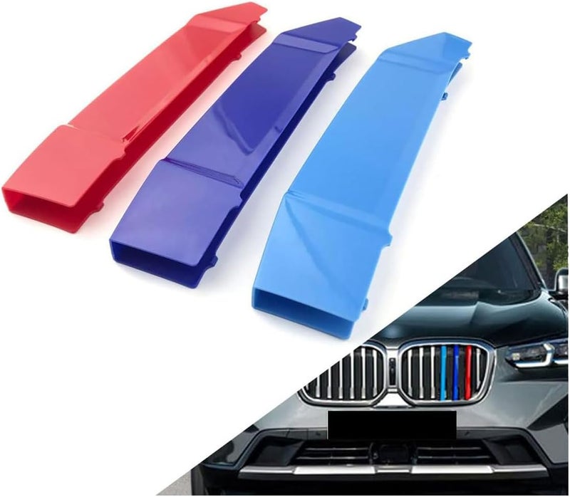WITRRTIW Automotive grille Insert Trims Strips Front Center Kidney Grilles Compatible with 2022-2024 BMW G01 X3 7-Beam grille insert accessories - Image 1